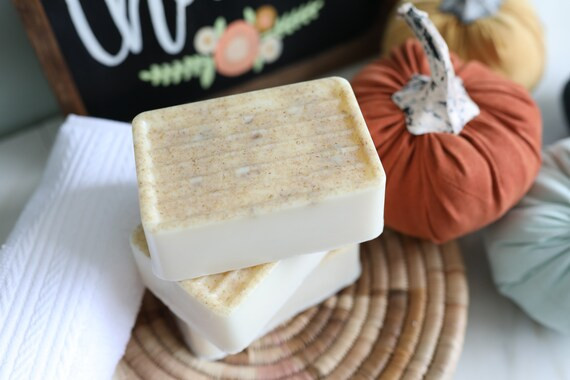 Frosted Pumpkin, Handmade Shea Butter Bar Soap, 6.5 oz, Scented Soap, Fall, Autumn, Bath and Beau... | Etsy (US)