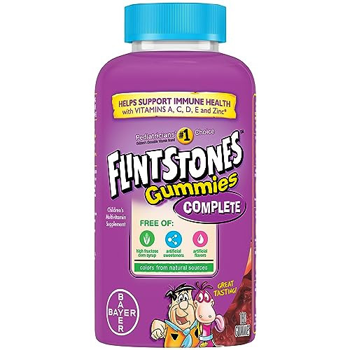 Flintstones Vitamins Complete Gummies, Kids Vitamins with Vitamin C for Toddlers and Children, Kids Multivitamin with Vitamin A, B6, B12, E & Zinc, 180 Count | Amazon (US)
