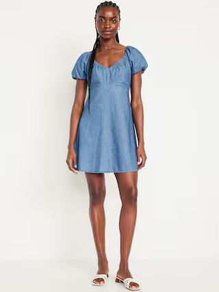 V-Neck Mini Swing Dress | Old Navy (US)