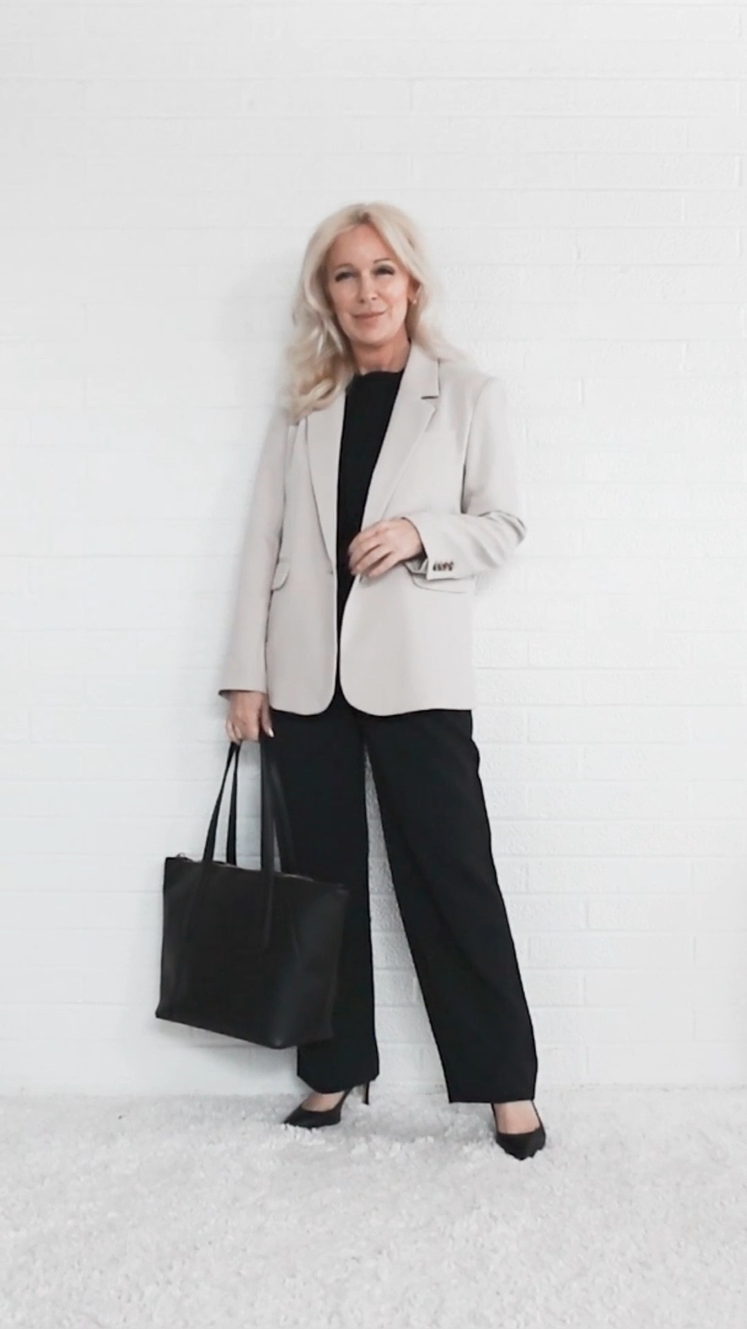 Midlife Women: 5 Days of CHIC Work Outfits! 
-Wearing Quinn pants in Black
-Wearing Classic Suiting Blazer in ASH.

#LTKWorkwear #LTKOver40 #LTKWatchNow
