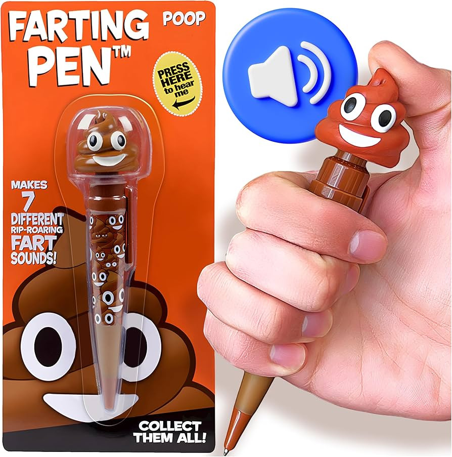 Farting Poop Pen Makes 7 Funny Fart Sounds - Perfect Stocking Stuffers for Kids, Teens & Boys - T... | Amazon (US)