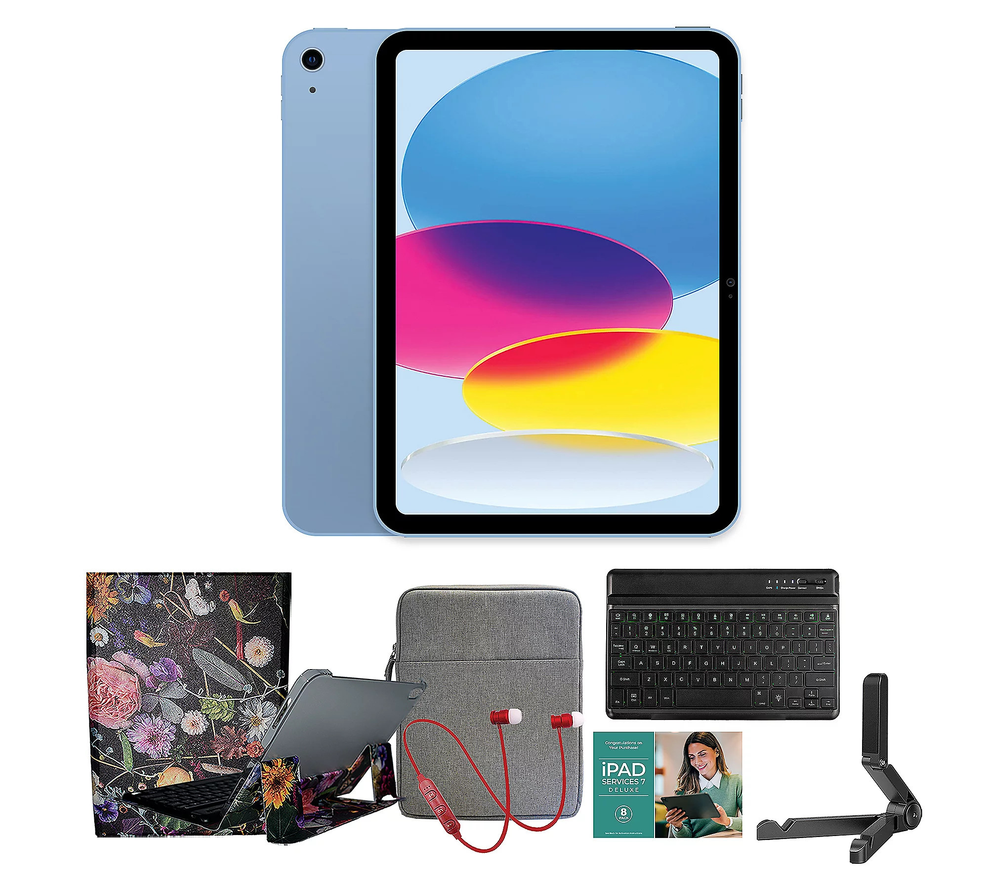 Apple iPad 10.9"" Gen 10 256GB w/ Portfolio Case Keyboard & Accs | QVC