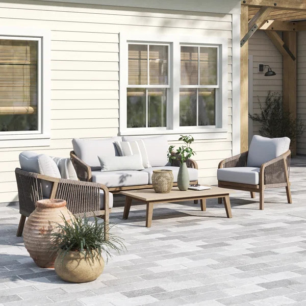 Caliban 4 Piece Sofa Seating Group with Cushions | Wayfair Professional