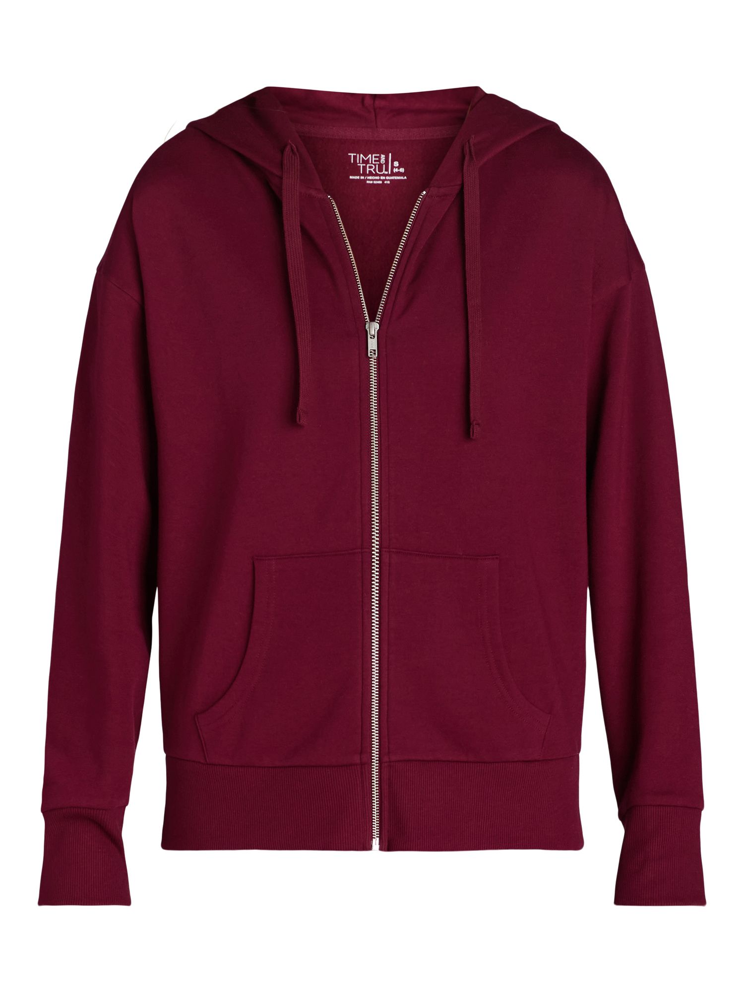 Time and Tru Women’s Zip Up Fleece Hoodie Jacket, Sizes XS-XXXL | Walmart (US)