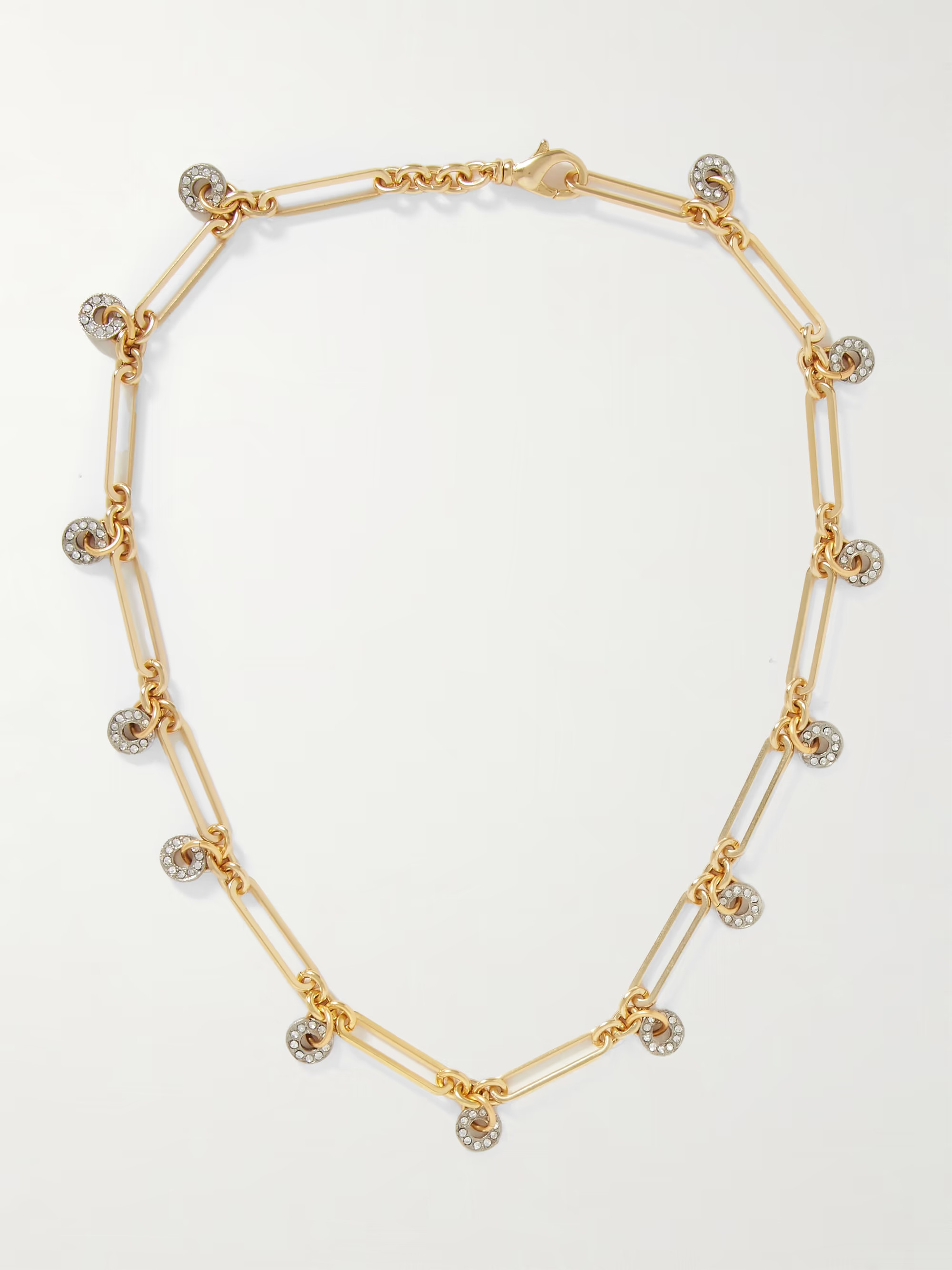 La Ronde gold-plated and silver-tone crystal necklace | NET-A-PORTER (US)