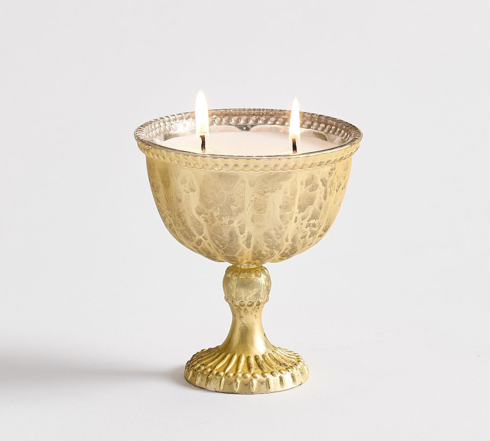 Fluted Mercury Candles, Antique Gold, Small | Pottery Barn (US)