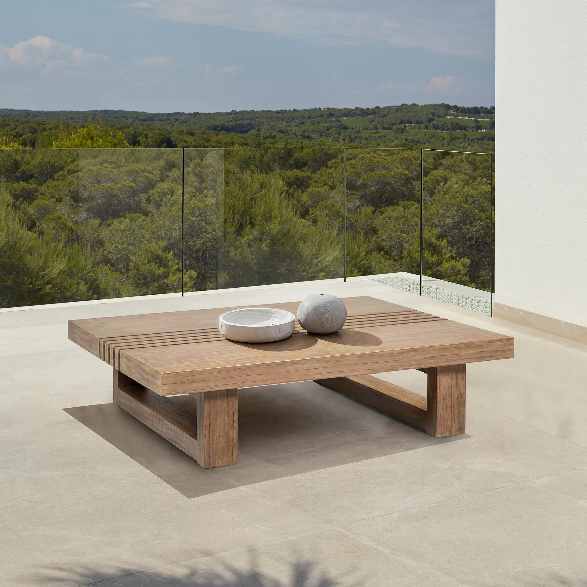 Vivid Outdoor Patio Coffee Table, Brown | Ashley