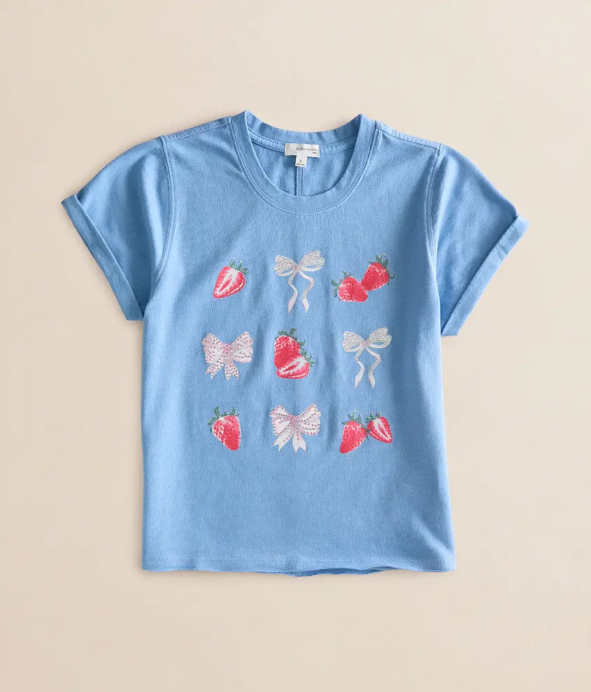 Girls - Strawberry Bows T-Shirt | Buckle
