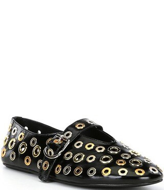 Jeffrey Campbell Grommet Leather Mary Jane Flats | Dillard's | Dillard's