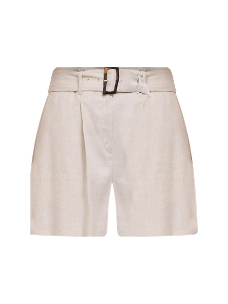 The Belted Short in Linen Twill | Ann Taylor