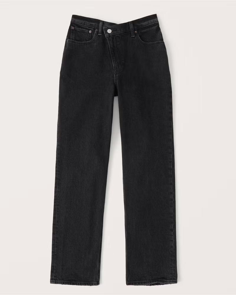 Women's 90s Ultra High Rise Straight Jeans | Women's Bottoms | Abercrombie.com | Abercrombie & Fitch (US)