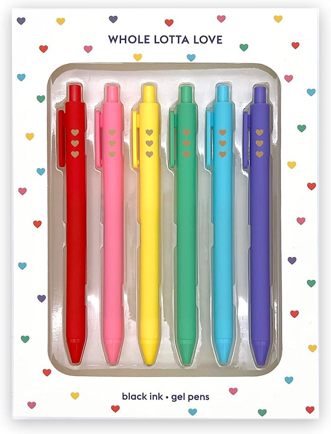 SNIFTY Whole Lotta Love - Black ink gel pens - Set of 6 | Amazon (US)