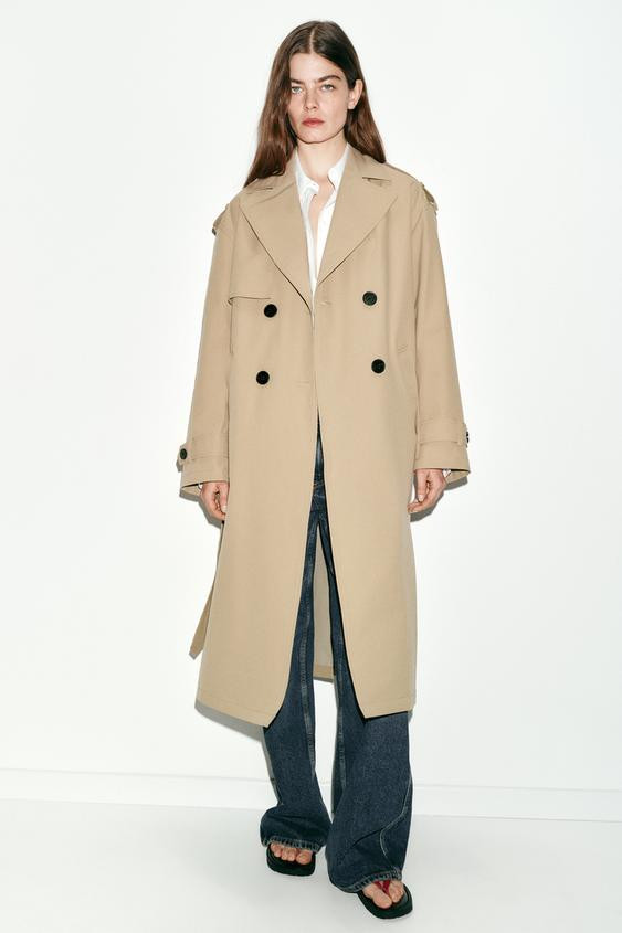 LONG TRENCH COAT WITH BELT | Zara UK