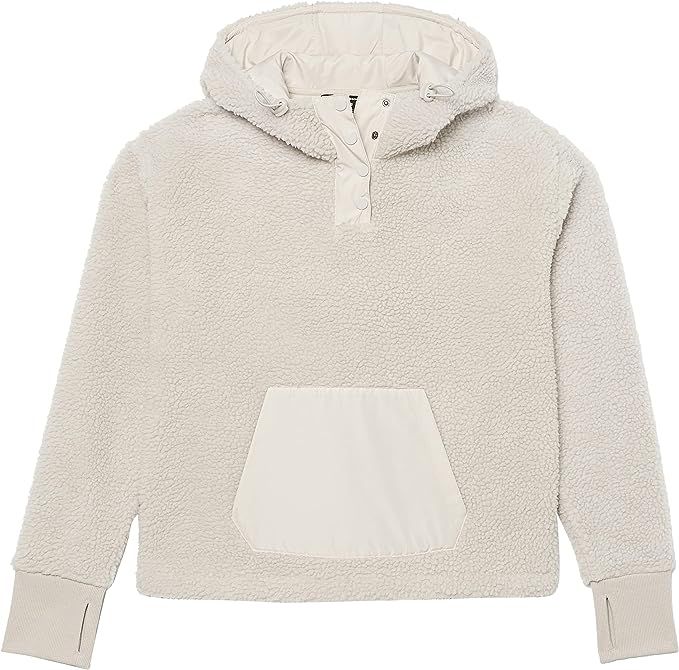 Amazon Essentials Women's Teddy Fleece Snap-Front Pullover Hooded Jacket (Available in Plus Size) | Amazon (US)