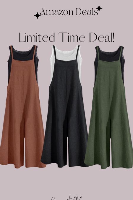 Amazon deals / YESNO Women Casual Loose Long Bib Pants Wide Leg Jumpsuits Baggy Cotton Rompers Overalls with Pockets PZZ / trendy fashion 2024 / work outfit 

#LTKsalealert #LTKover40 #LTKfindsunder50