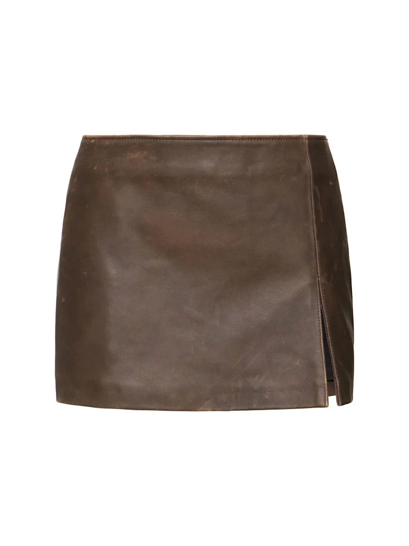 Deline leather mini skirt | Luisaviaroma