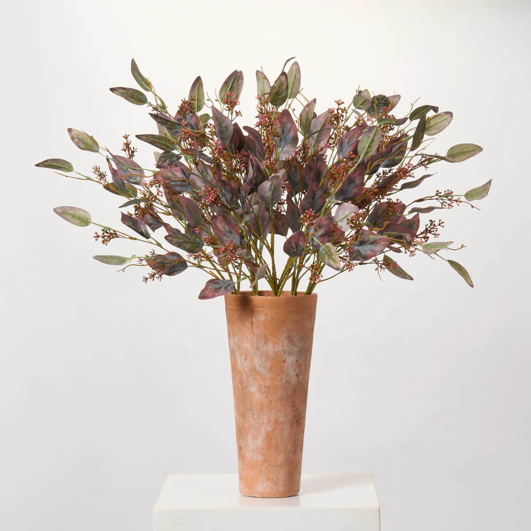 Seeded Purple Eucalyptus Bundle Bouquet of 3 Long Stems - 27" | Darby Creek Trading