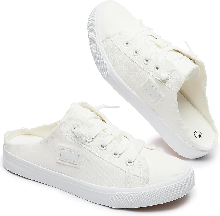 BENPAO Women's Slip on Sneakers Canvas Slip ons Shoes Fashion Comfortable Mules Womens Non Slip L... | Amazon (US)