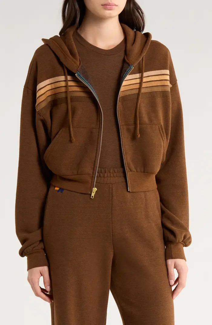 Aviator Nation 5-Stripe Zip Hoodie | Nordstrom | Nordstrom