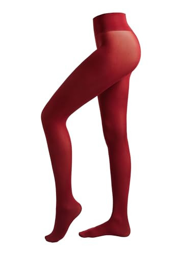 CALZEDONIA Woman's Totally Invisible 50 Denier Tights in Red, Size XS/S | Amazon (US)