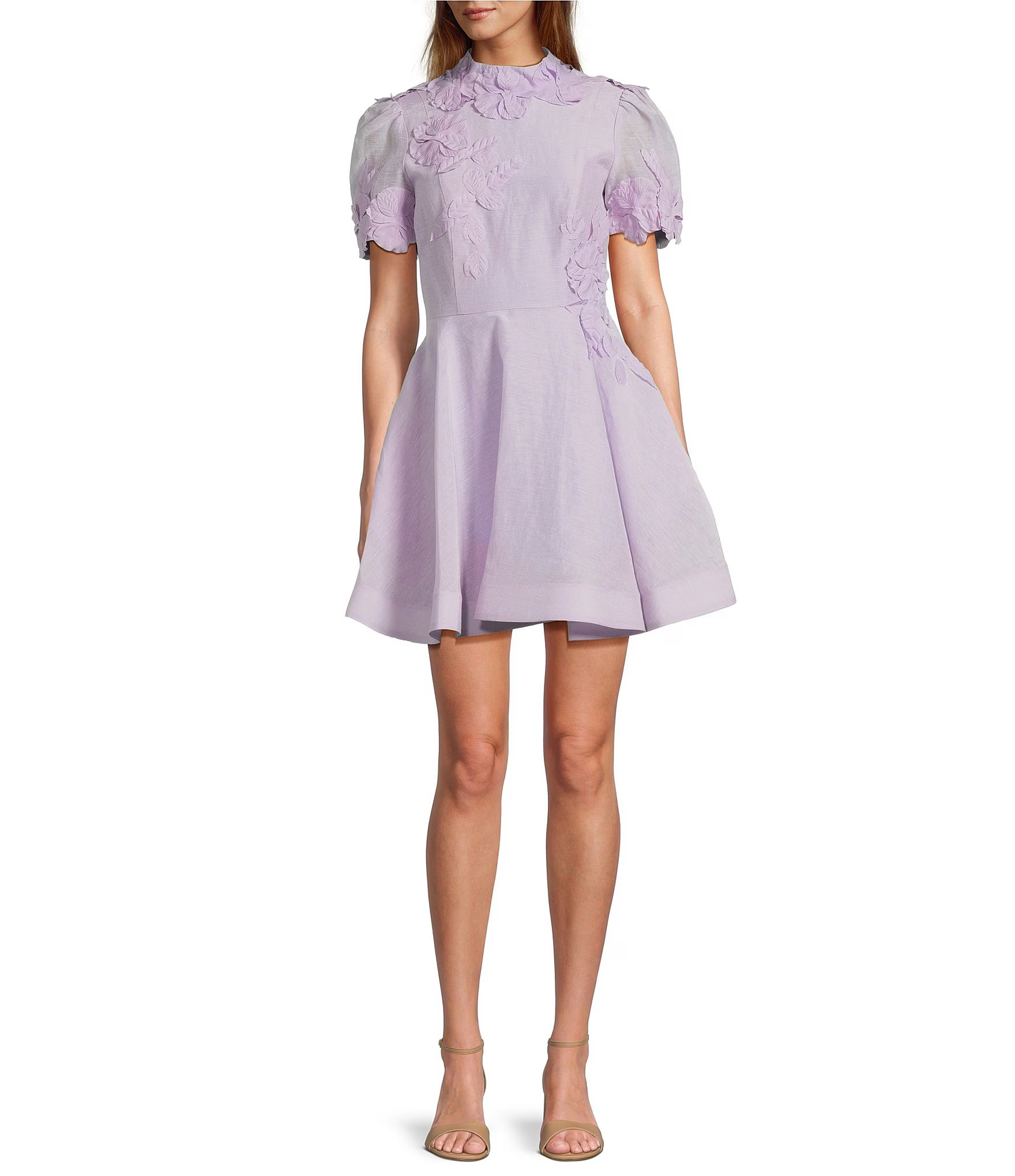 Antonio Melani Iris Floral Mockneck Short Sleeve Dress | Dillard's | Dillard's