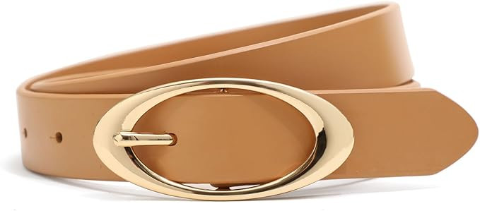 Belts for Women Fashion Leather Waist Belt for Jeans Pants Dresses | Amazon (US)
