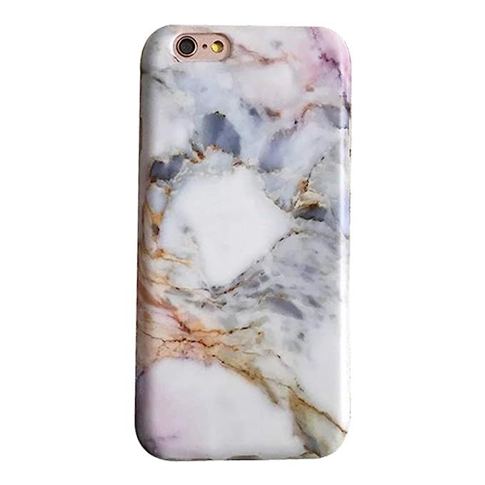 CASES A LA MODE Pink White Pastel Protective Marble Phone Case for iPhone 6/iPhone 6S | Amazon (US)