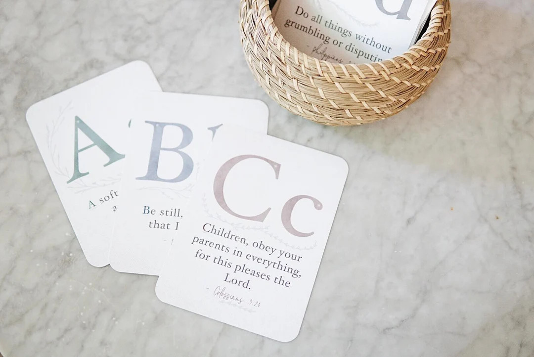 ABC Scripture Memorization Cards, abc Bible Flash Cards, abc Bible Verses, abc Scripture Memory, ... | Etsy (US)