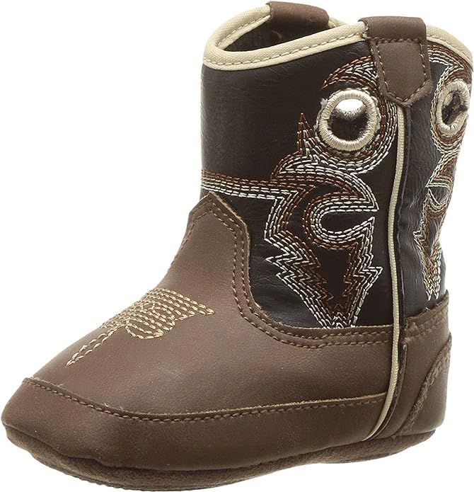 M&F Western Kids Unisex-Child Trace Baby Boy's Infant/Toddler Bucker Boot First Walker Shoe | Amazon (US)