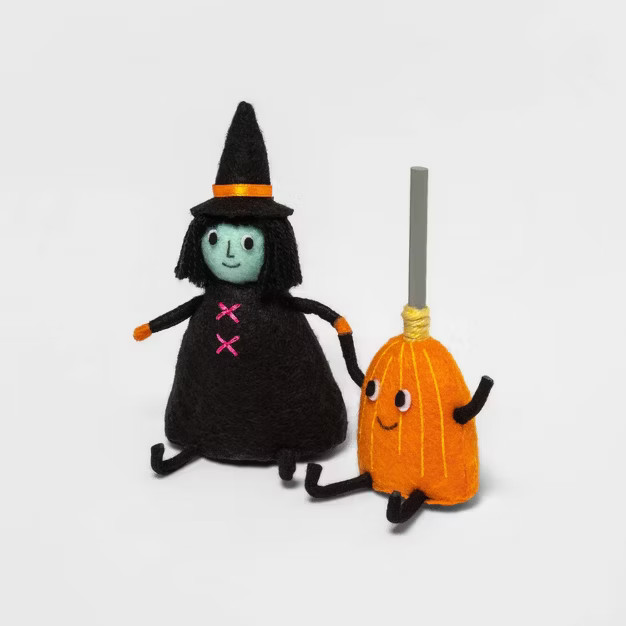 You Put a Spell on Me Witch and Broom Halloween Decorative Figurine - Hyde & EEK! Boutique™ | Target