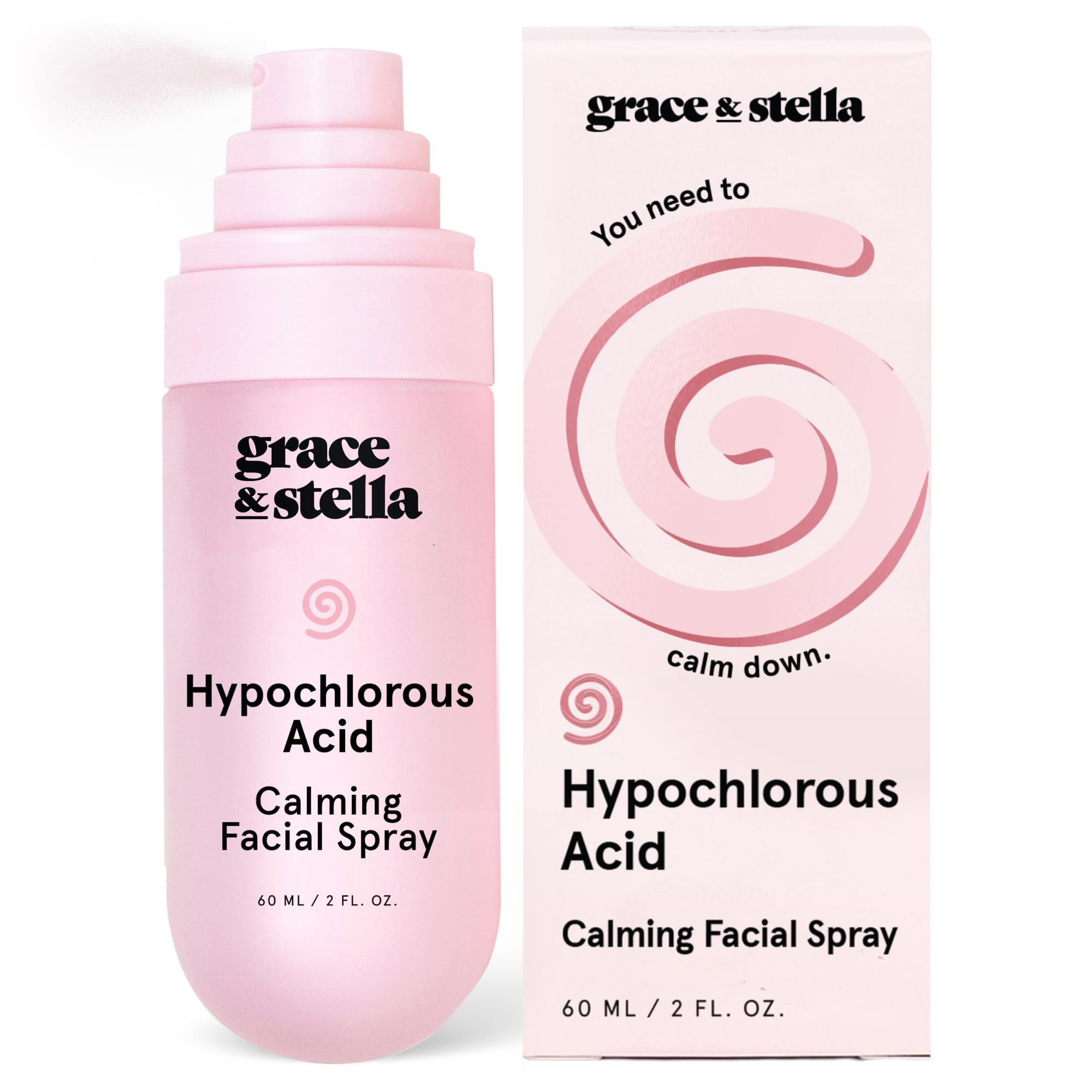 grace & stella Hypochlorous Acid Spray for Face - Body Acne Spray - Gentle Face Mist to Calm Redn... | Amazon (US)