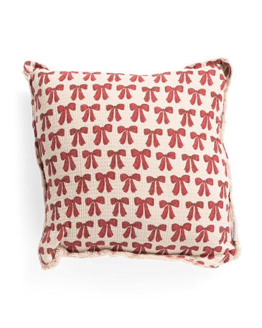 20x20 Reversible Bow Pillow | TJ Maxx