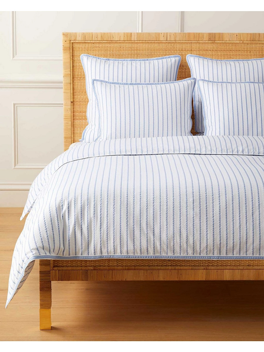 Gramercy Seersucker Duvet | Serena and Lily