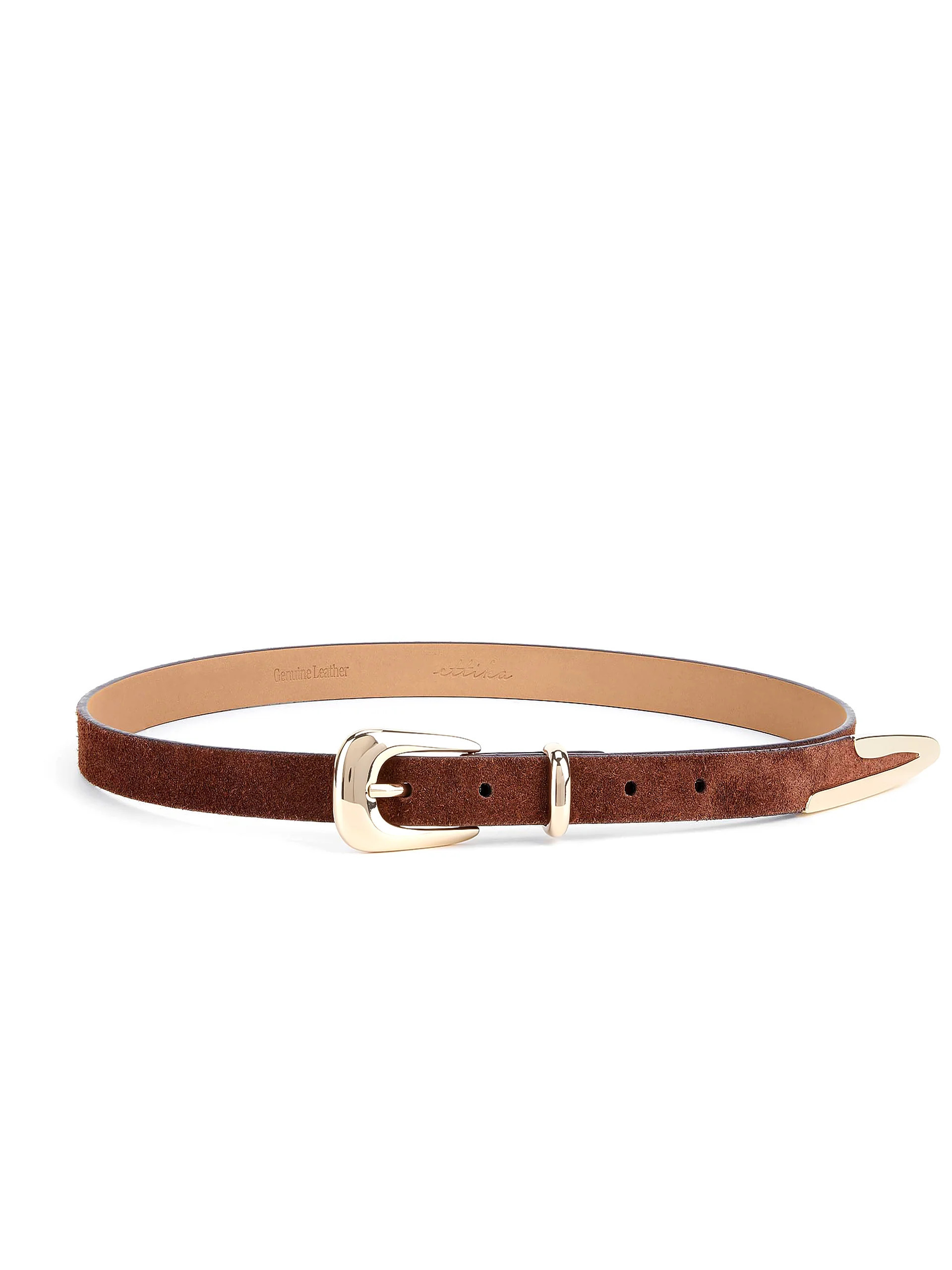 Modern Saddle Belt in Warm Truffle | Ettika
