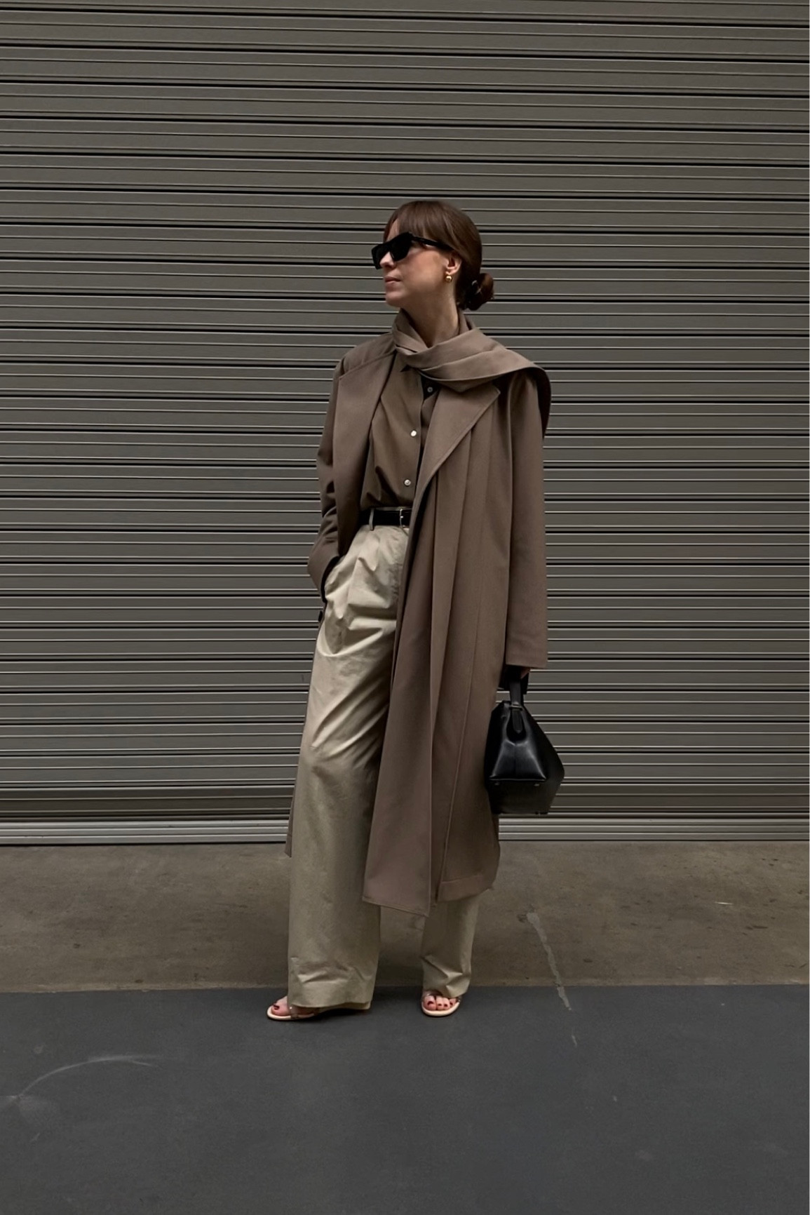 Infatuated combo 🫶🏻  wearing Toteme Trench coat & bag, The Row belt, shirt & trousers. #toteme #therow 

#LTKSeasonal #LTKfit #LTKFind