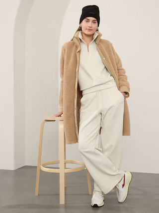 Fleece Hybrid Coat | Athleta