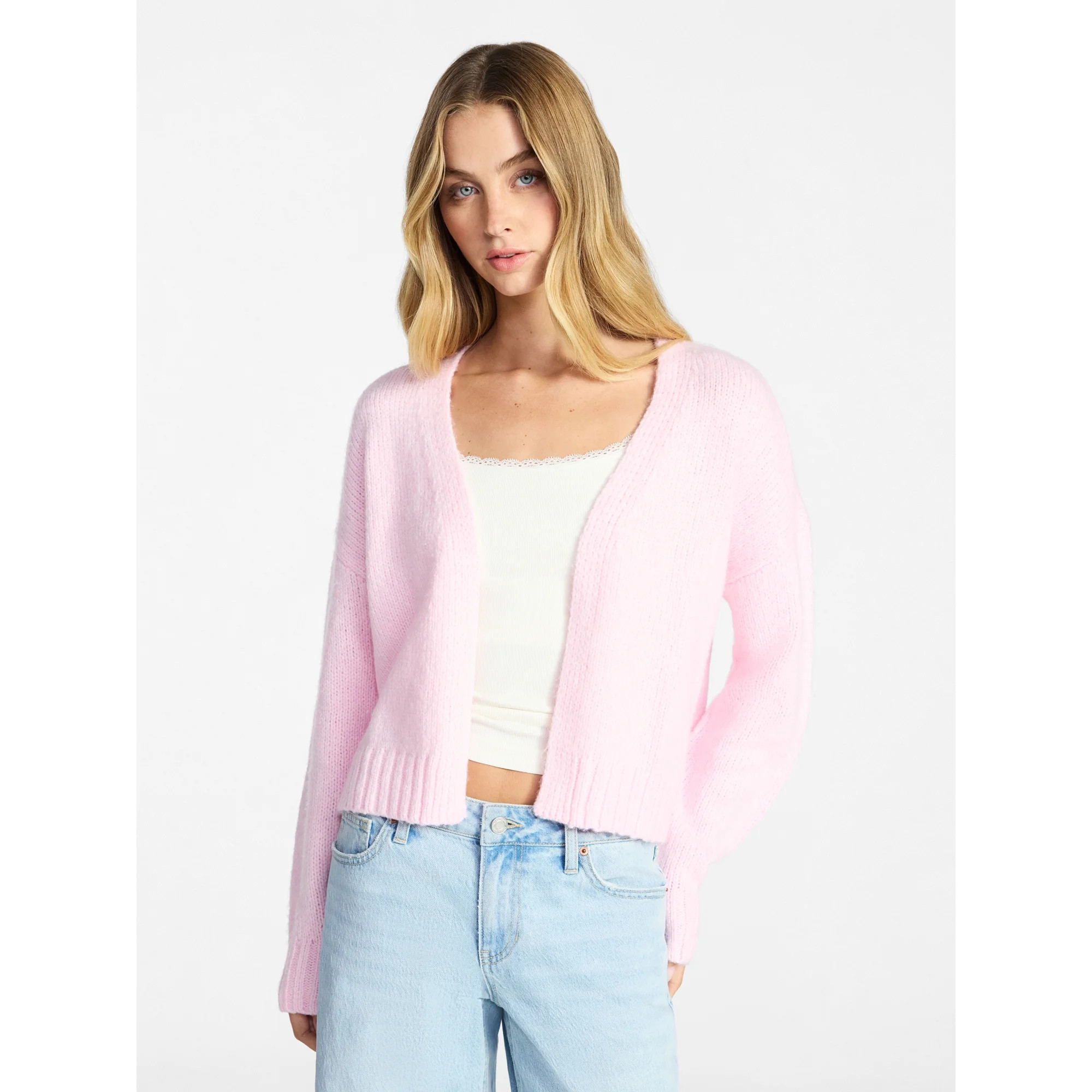 No Boundaries Cropped Cardigan, Women's & Women's Plus XXS-4X | Walmart (US)