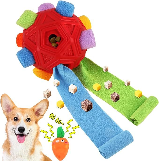 Dog Snuffle Ball-Interactive Puzzle Dog Toys Encourage Natural Foraging Skills Slow Feeder for Tr... | Amazon (US)