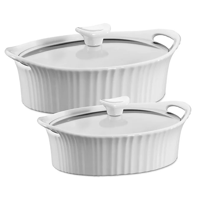CorningWare® French White® Ceramic Oval Casserole | Bed Bath & Beyond