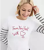 New York Love Ribbed Tee | LOFT