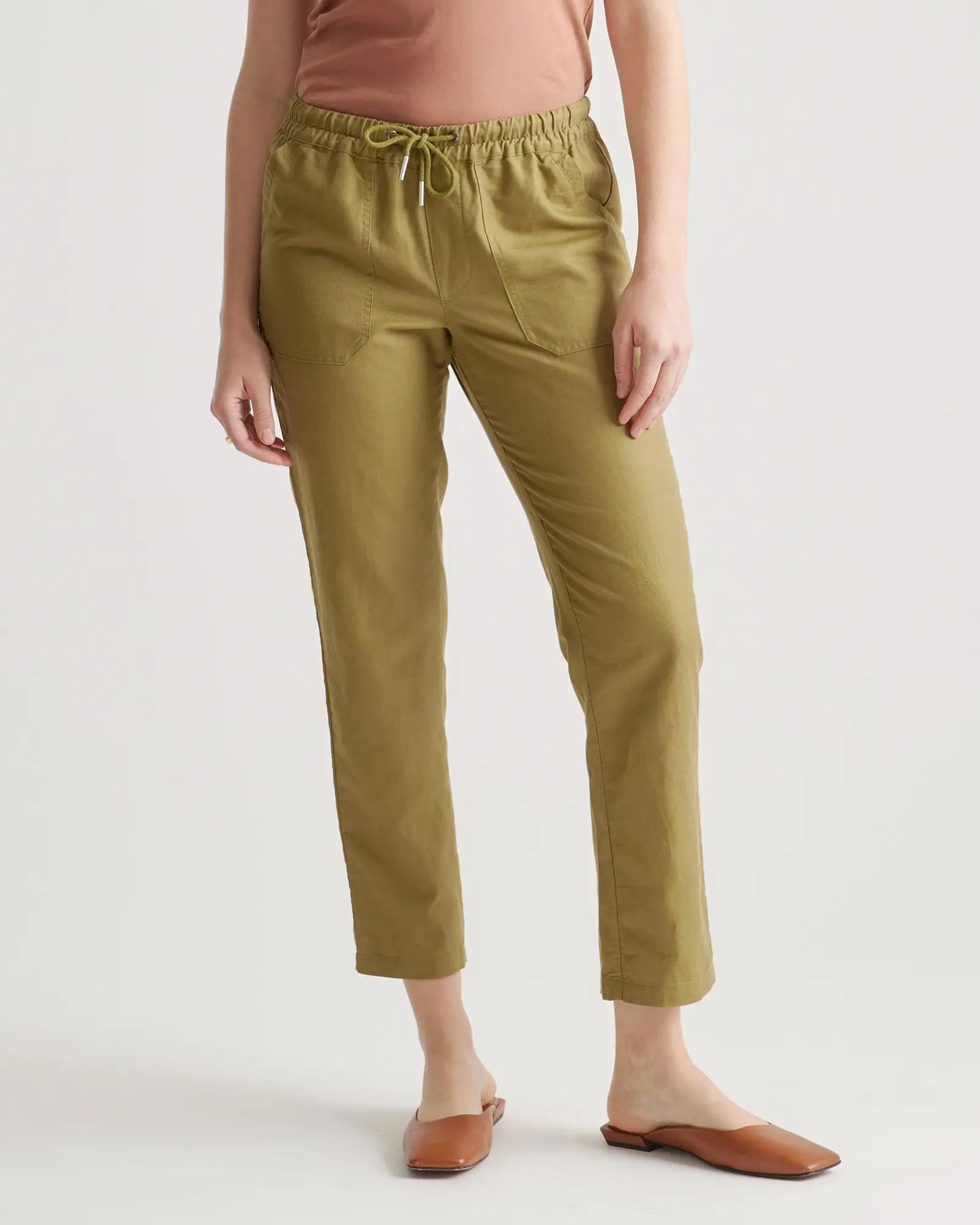 Cotton Linen Twill Straight Leg Pants | Quince