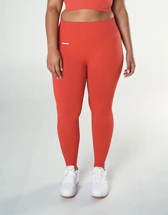 Seamless Full Length Tights - Red | SECONDLEFT 