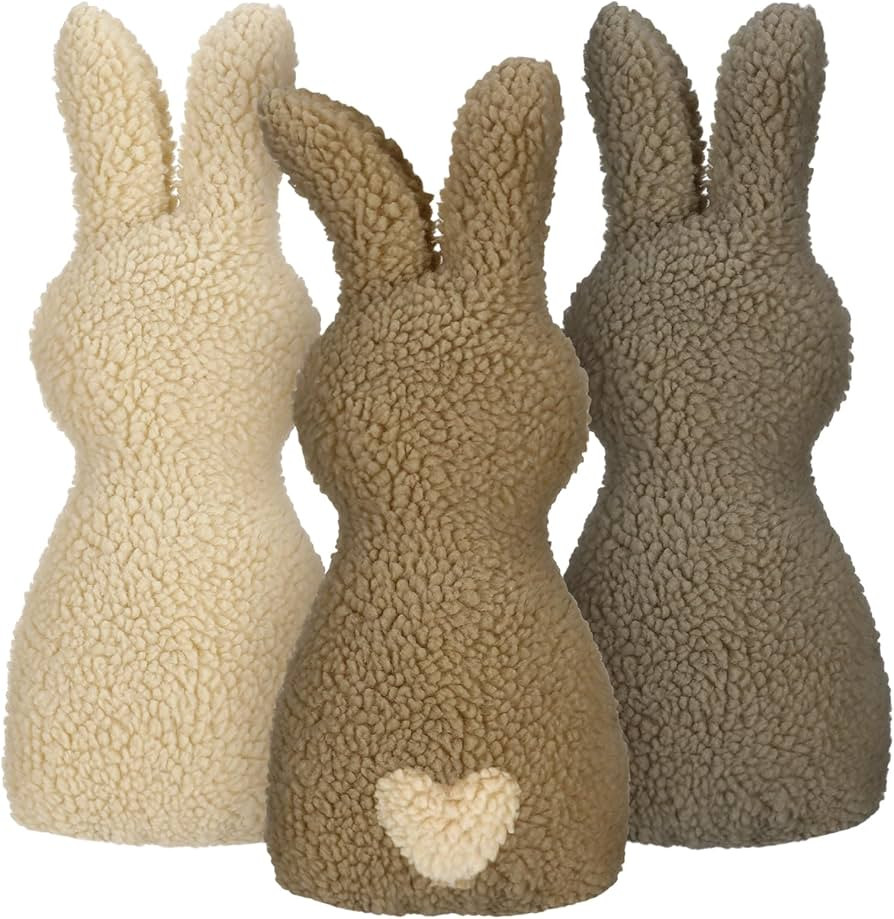Wenqik 3 Pcs Easter Bunny Stuffed Animals Decorative Easter Throw Pillows Rabbit Stuffed Plush Pi... | Amazon (US)