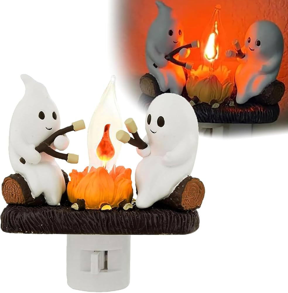 LEDeng Ghost Campfire Flickering Wall Light, Flicker Flame Halloween Wall Decoration, LED Faux Ca... | Amazon (US)