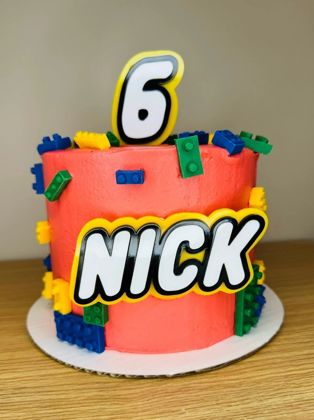 Custom Birthday Name and Age Acrylic Cake Topper or Charm 1 Personalized - Etsy | Etsy (US)