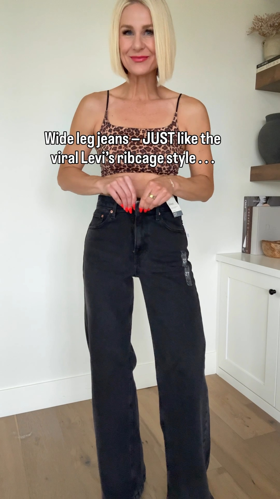 
Jeans on Amazon restocked in most sizes + available in short, regular and long inseams! 
Equally comfortable as they are flattering. Jeans that give the “legs for days” look 👍
Wearing my true size 27 (long inseam)

spring outfits 2026
date night outfits
work outfits
business casual workwear