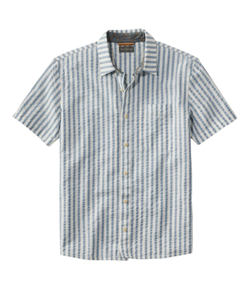 Men's Signature Seersucker Madras Shirt, Slightly Fitted, Short-Sleeve | L.L. Bean