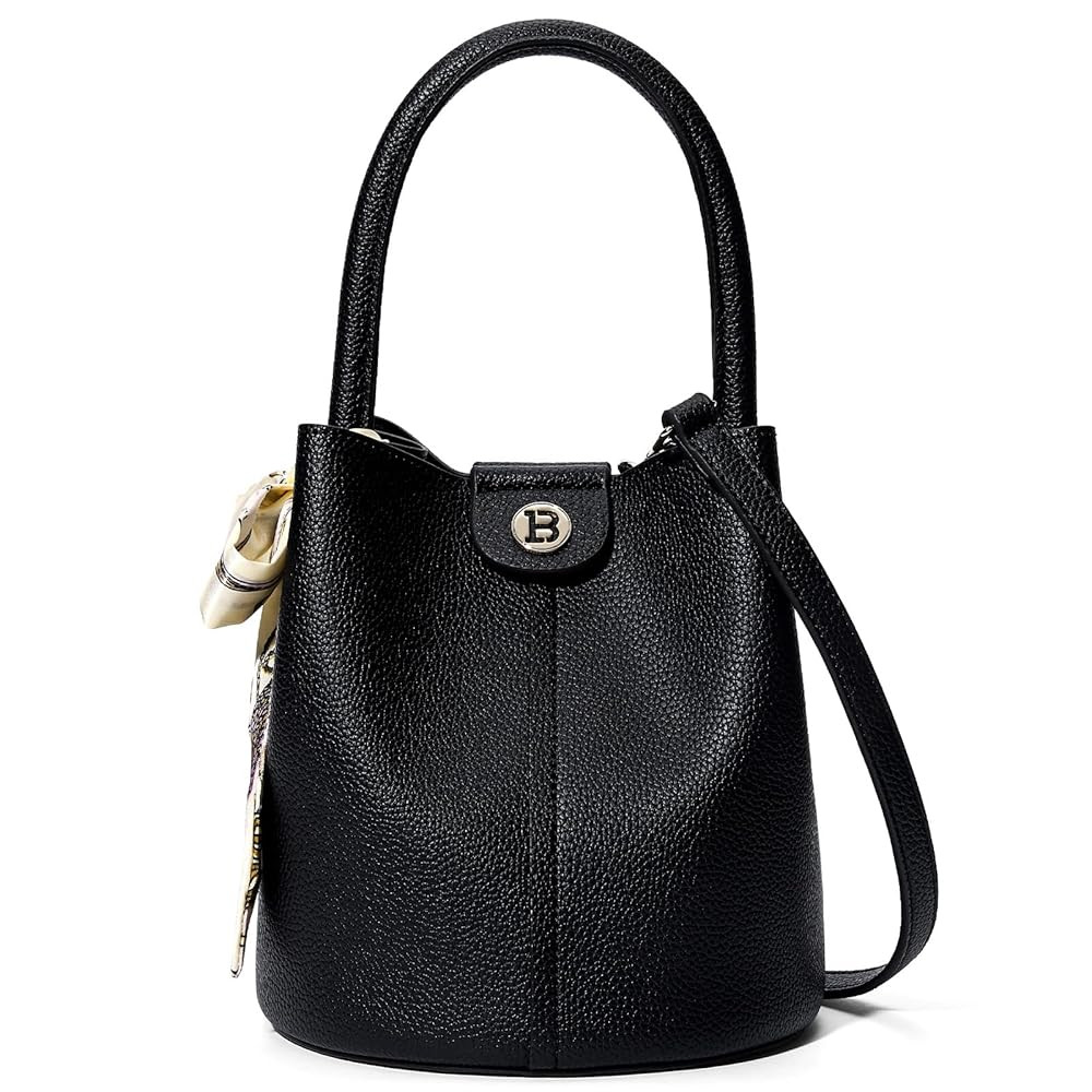 BOSTANTEN Small Crossbody Bags for Women Vegan Leather Mini Bucket Handbag Removable Shoulder Str... | Amazon (US)