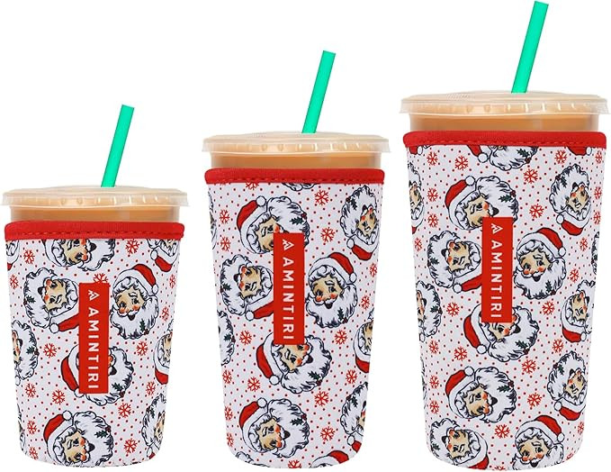 3 Pack Reusable Neoprene Sleeve for Iced & Hot Drinks, Compatible with Starbucks, Dunkin' Coffee ... | Amazon (US)
