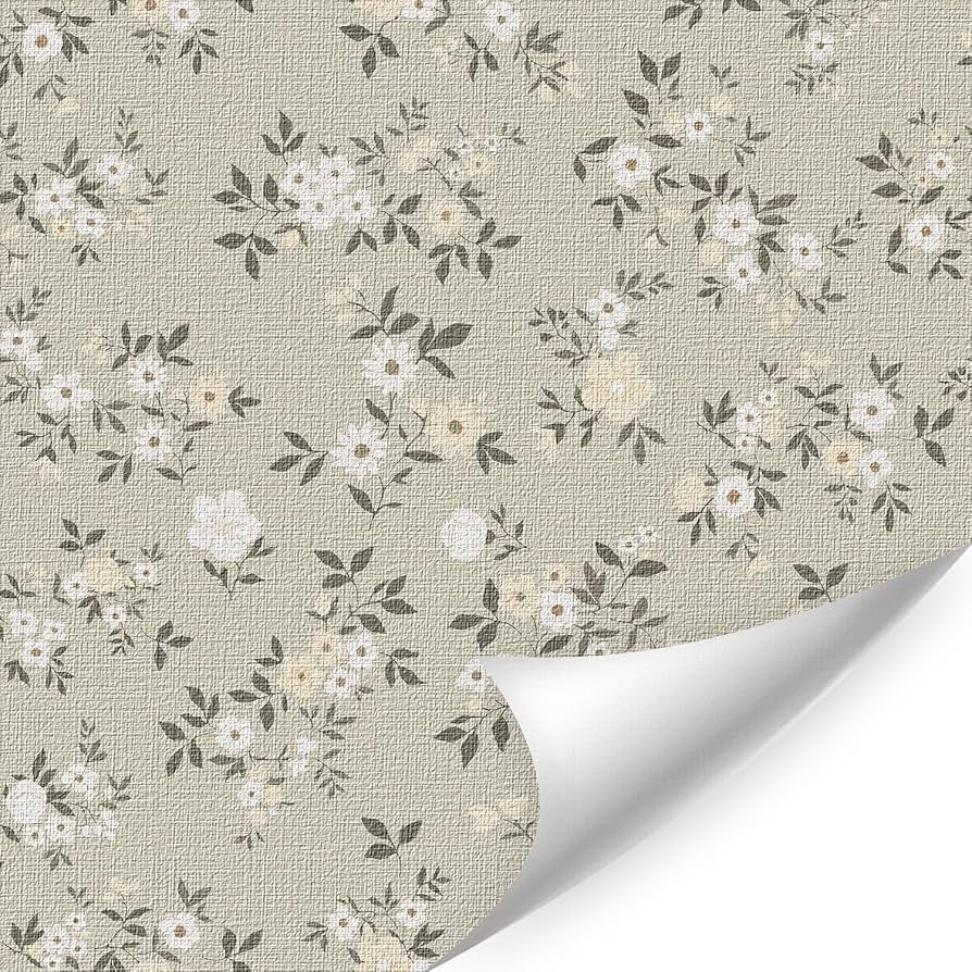 LHIUEM Little Daisy Wallpaper Patterned Wildflowers Wallpaper Beige Floral Wallpapers(17.3x118in)... | Amazon (US)
